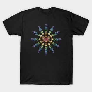 Sun Rainbow Polyhedral Dice T-Shirt